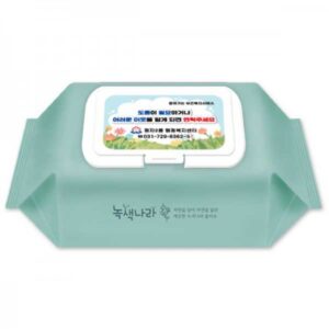 녹색나라 민트그린 휴대용 캡형 물티슈제작 50매