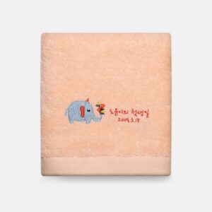 라라리빙 돌 답례품수건 제작 플라워코끼리 170g 주문제작 호텔타올