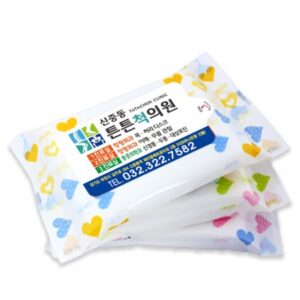 하트광고 3종 물티슈 15매 홍보물품 제작
