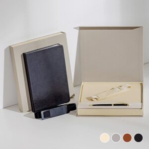 MOCO 타임리스 2025 레더밴드 다이어리제작 L Set 고급 선물용 자석케이스 메탈볼펜 포함