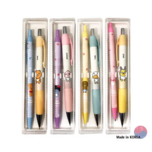 각인 볼펜 카카오프렌즈 샤프+리틀프렌즈 노크볼펜 2P 세트