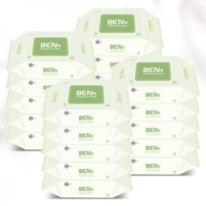 벤 이노센스 초순수 저자극 엠보싱 물티슈제작 그린 캡형 80매 65gsm