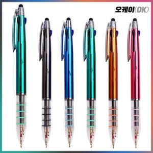볼펜 각인 오케이 4링UV 3색터치펜 제작