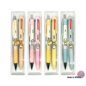 볼펜 각인 카카오프렌즈 샤프+3색볼펜 세트 2P 제작
