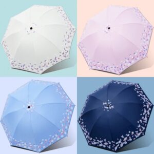 우산제작 여름날 UV차단 암막 3단 수동우산