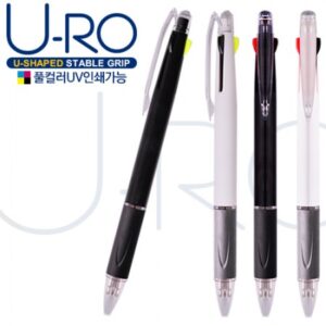 컬러인쇄 유로2+1흑백볼펜(독일잉크)(볼펜심+형광심) 기념품제작