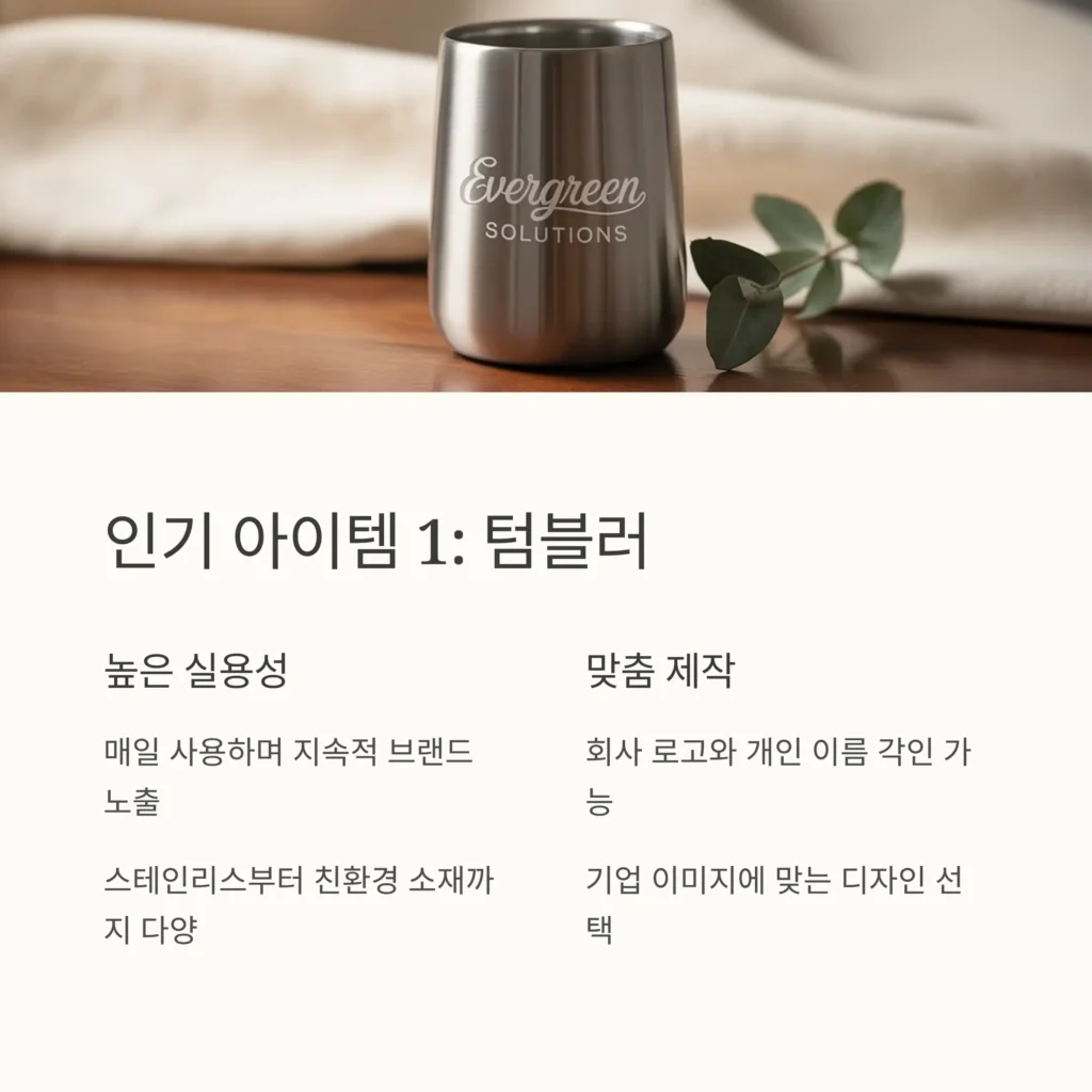 워크숍 기념품 제작 텀블러